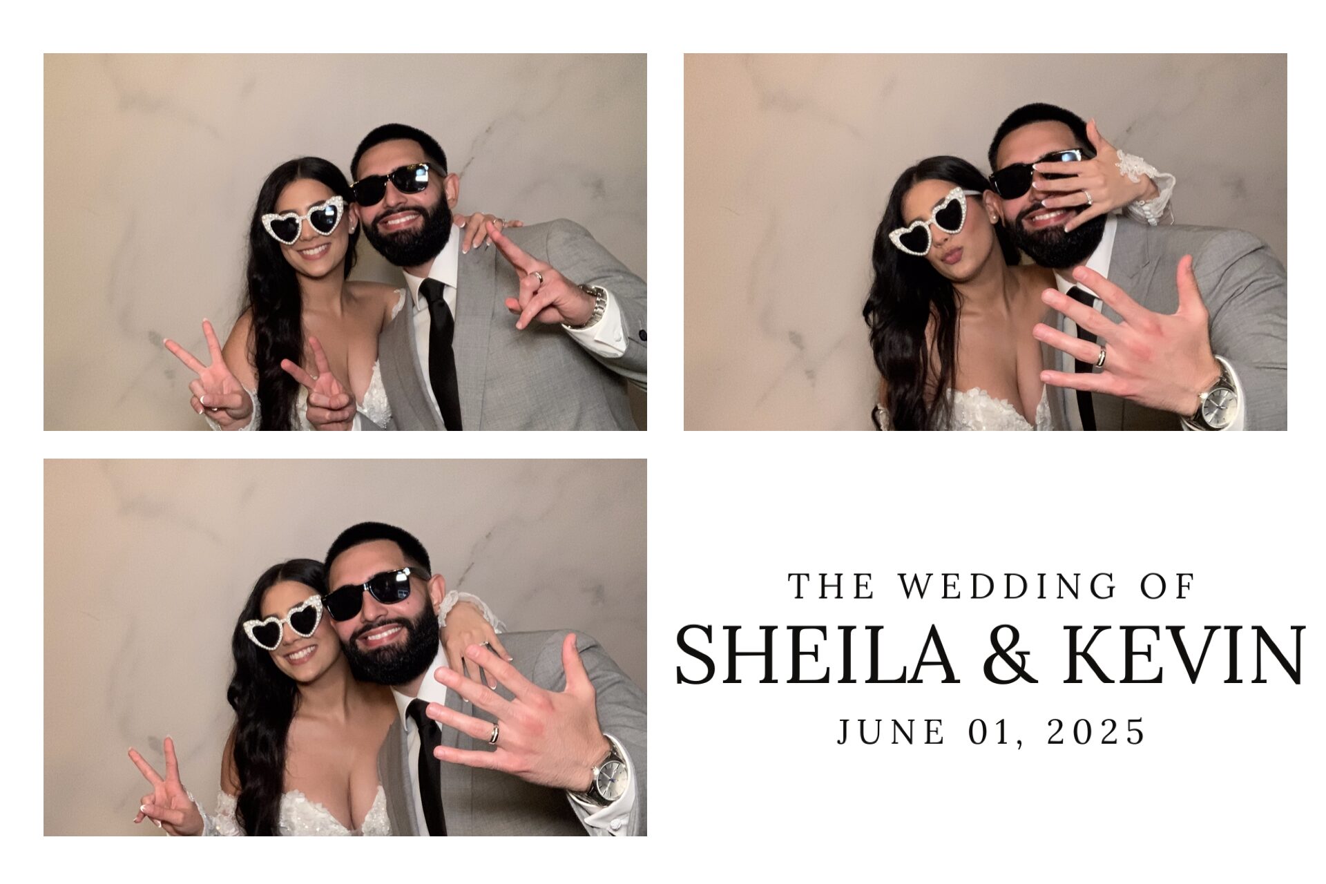 Plantilla de impresión personalizada para la cabina de fotos de boda